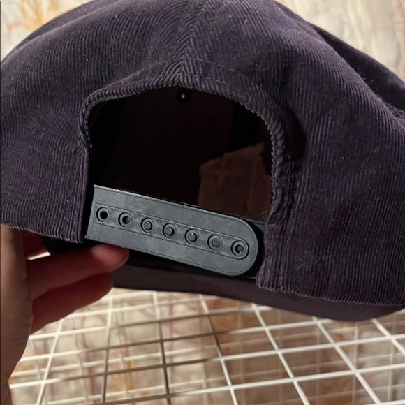 Blue Corduroy SnapBack Cap with White DC Logo all cotton adjustable sizing - Picture 4 of 13